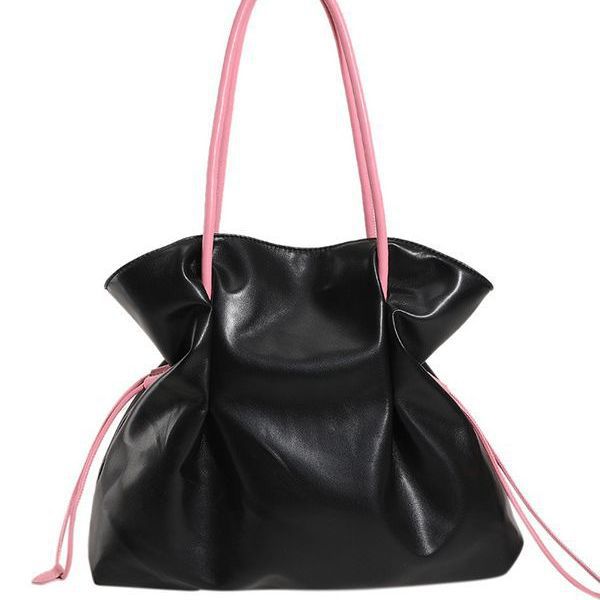 Wholesale PU Minimalist Drawstring Bucket Bags
